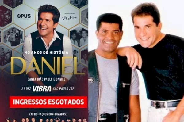 Ingressos para show de 40 anos de carreira de Daniel esgotaram em 72h