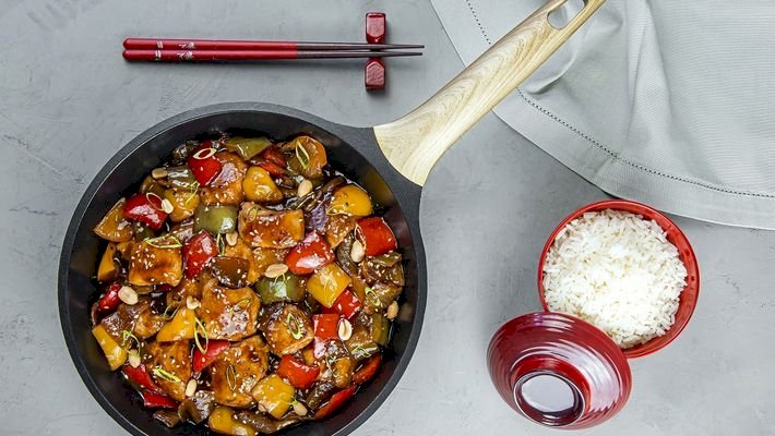 FRANGO XADREZ AO ESTILO CANTONÊS