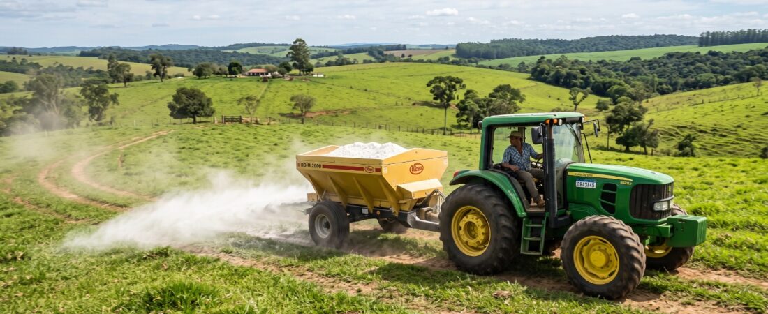 Calcário para pastagens: correção do solo pode ajudar a recuperar áreas degradadas em Mato Grosso do Sul