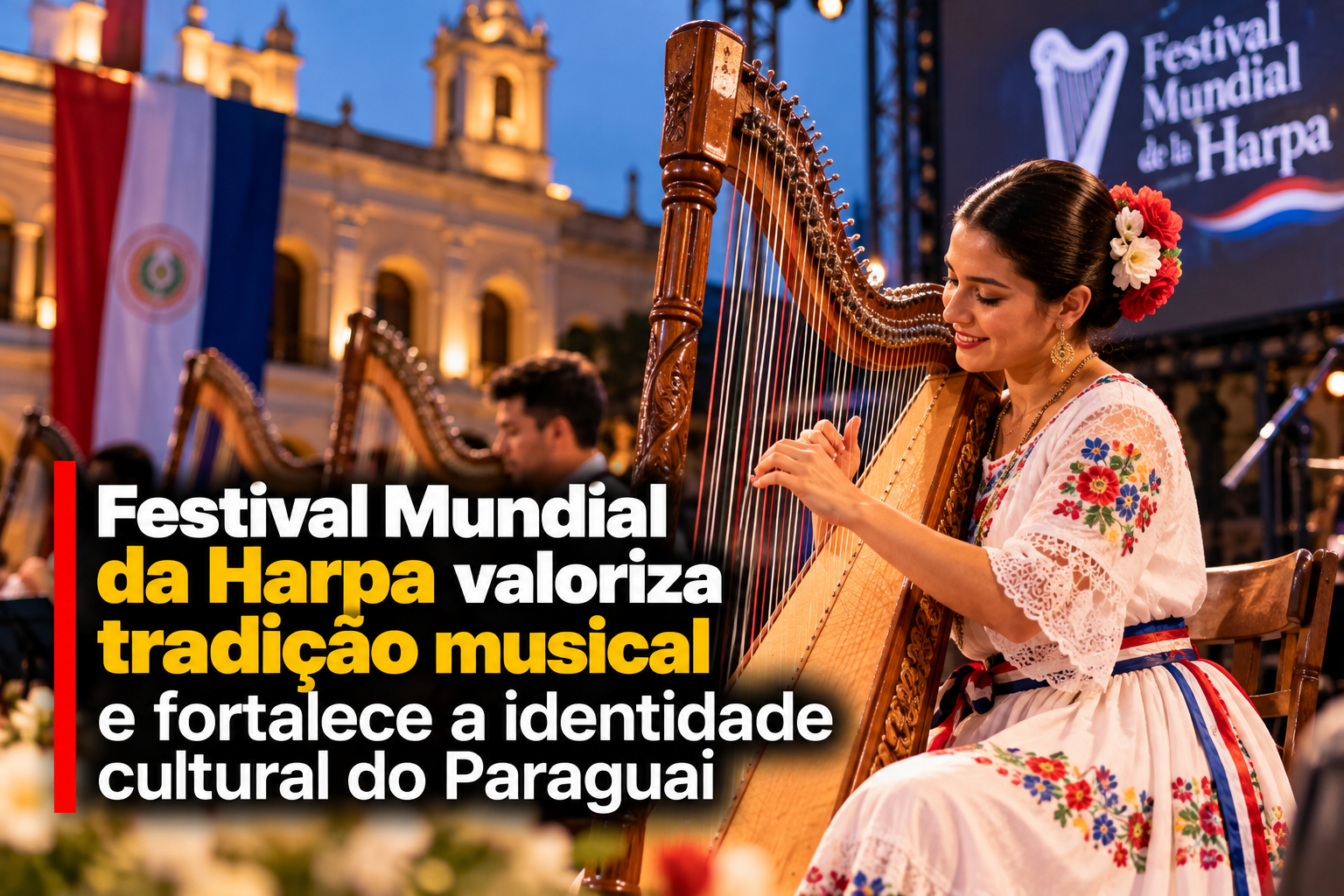 Festival Mundial da Harpa valoriza tradição musical e fortalece a identidade cultural do Paraguai